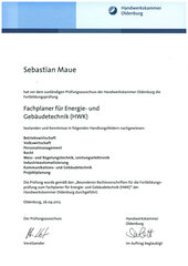 Fachplaner für Energie und Gebäudetechnik (HWK)
