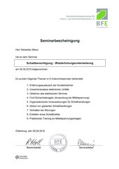 Schaltberechtigung - Wiederholunsunterweisung