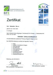 KNX/EIB - Aufbau-ZertifikatskursKNX/EIB - Aufbau-Zertifikatskurs